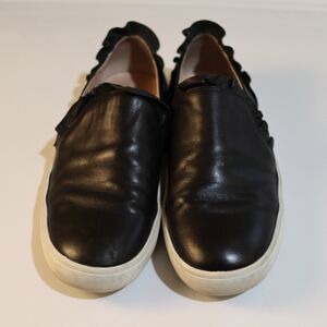 Kate Spade Lillie Black Leather Slip-On Shoes 6.5